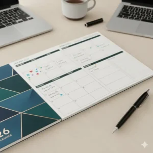 A full-page, easy-to-read monthly calendar layout inside the 2026 spiral planner for long-term planning.