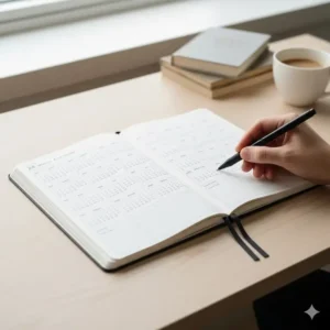 A snapshot of the 24-month annual overview page within the two year monthly planner, showing all months at a glance for easy long-term planning.