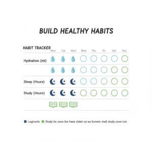 Using a built-in habit tracker inside the best planner for high school students to track study hours.