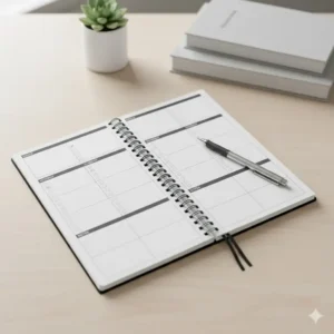 A minimalist and simple design of planners for high school students.