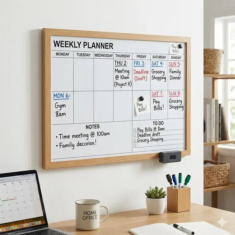 7 Best weekly calendar dry erase board Options to Organize Your Life